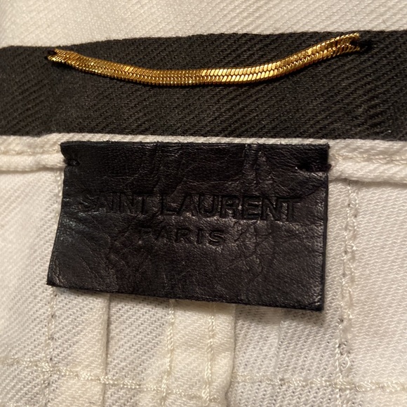 SAINT LAURENT | Striped Skinny Ankle Grazer Jeans Size 28 - Picture 3 of 5
